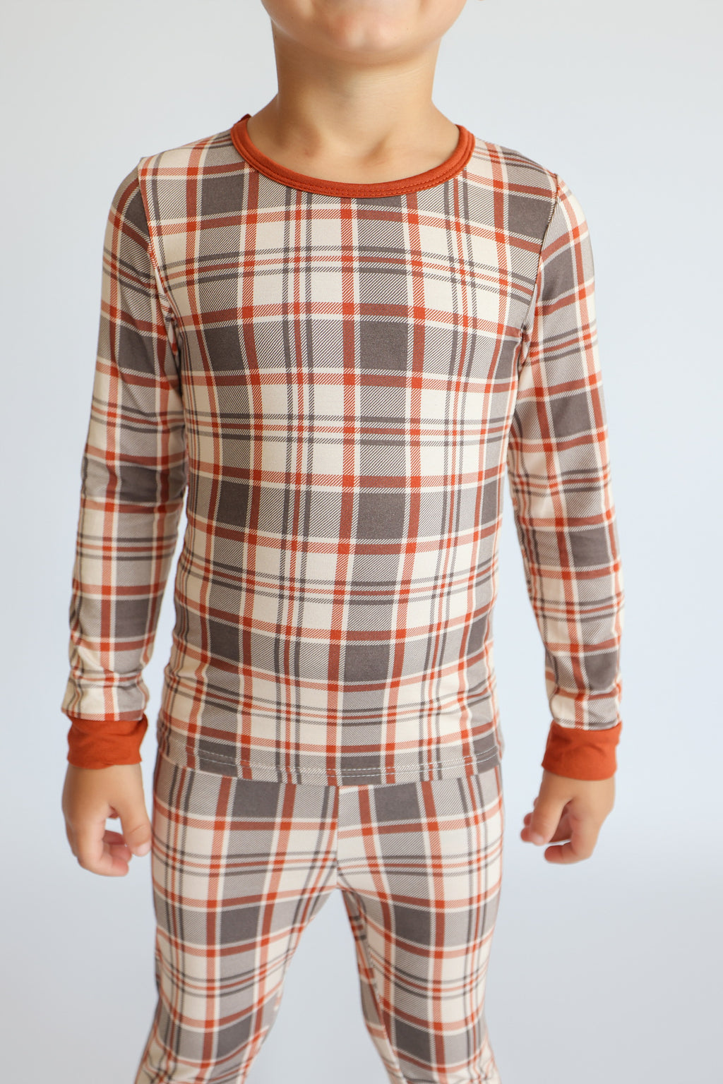 AUTUMN PLAID • kids bamboo pajama set