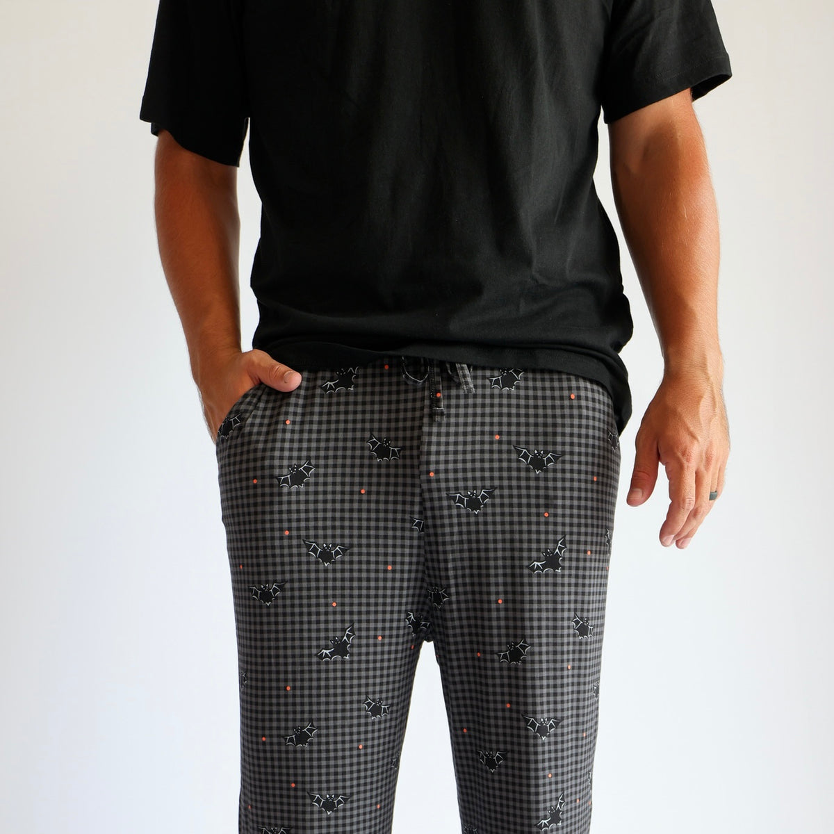 GINGHAM BATS • men's bamboo pajama pant (unisex)