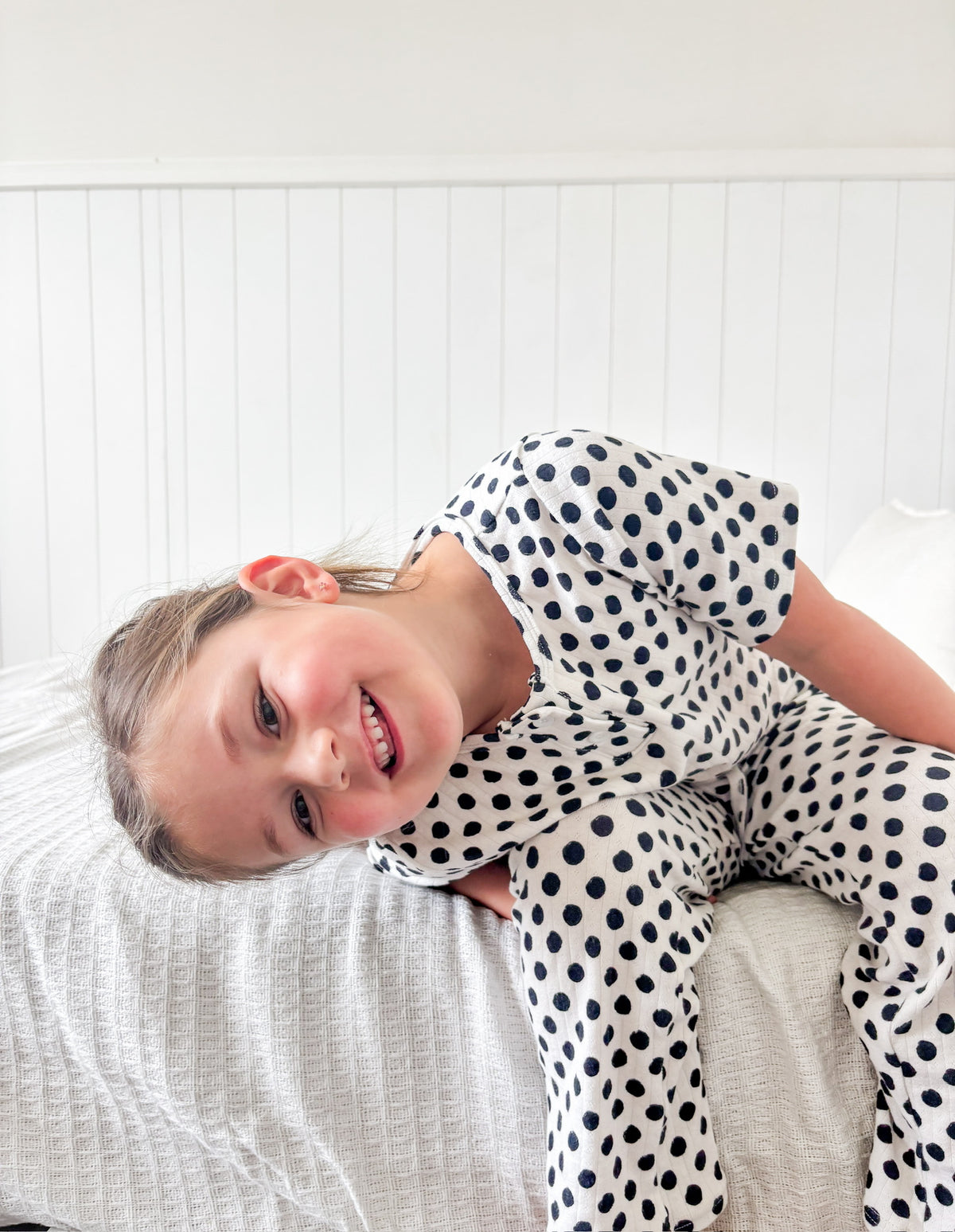 POLKA DOTS • pointelle pajama set (kids + youth)