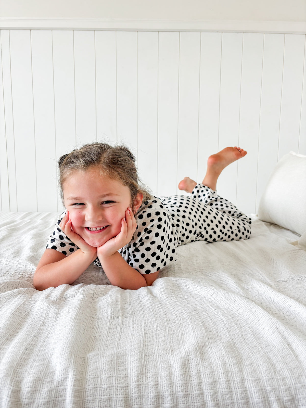 POLKA DOTS • pointelle pajama set (kids + youth)