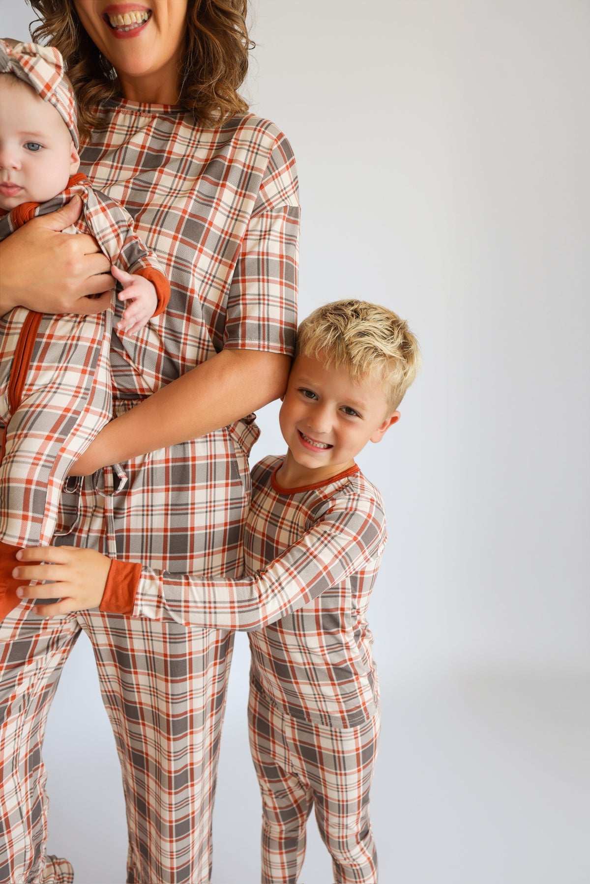 AUTUMN PLAID • kids bamboo pajama set