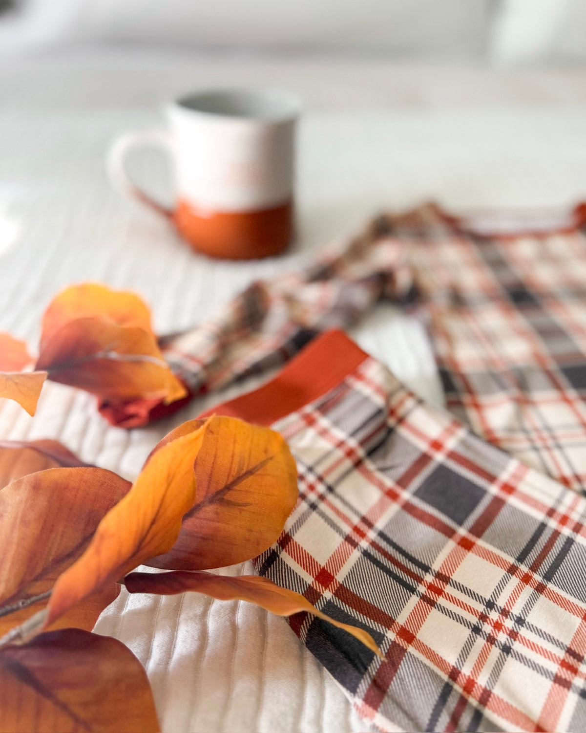 AUTUMN PLAID • kids bamboo pajama set