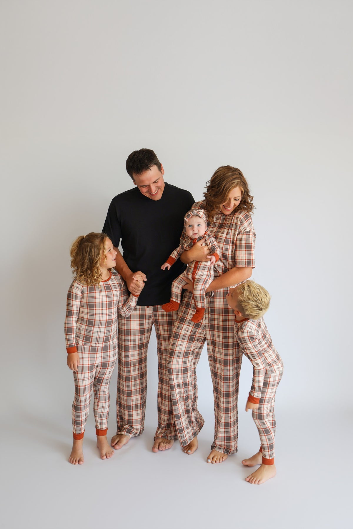 AUTUMN PLAID • kids bamboo pajama set