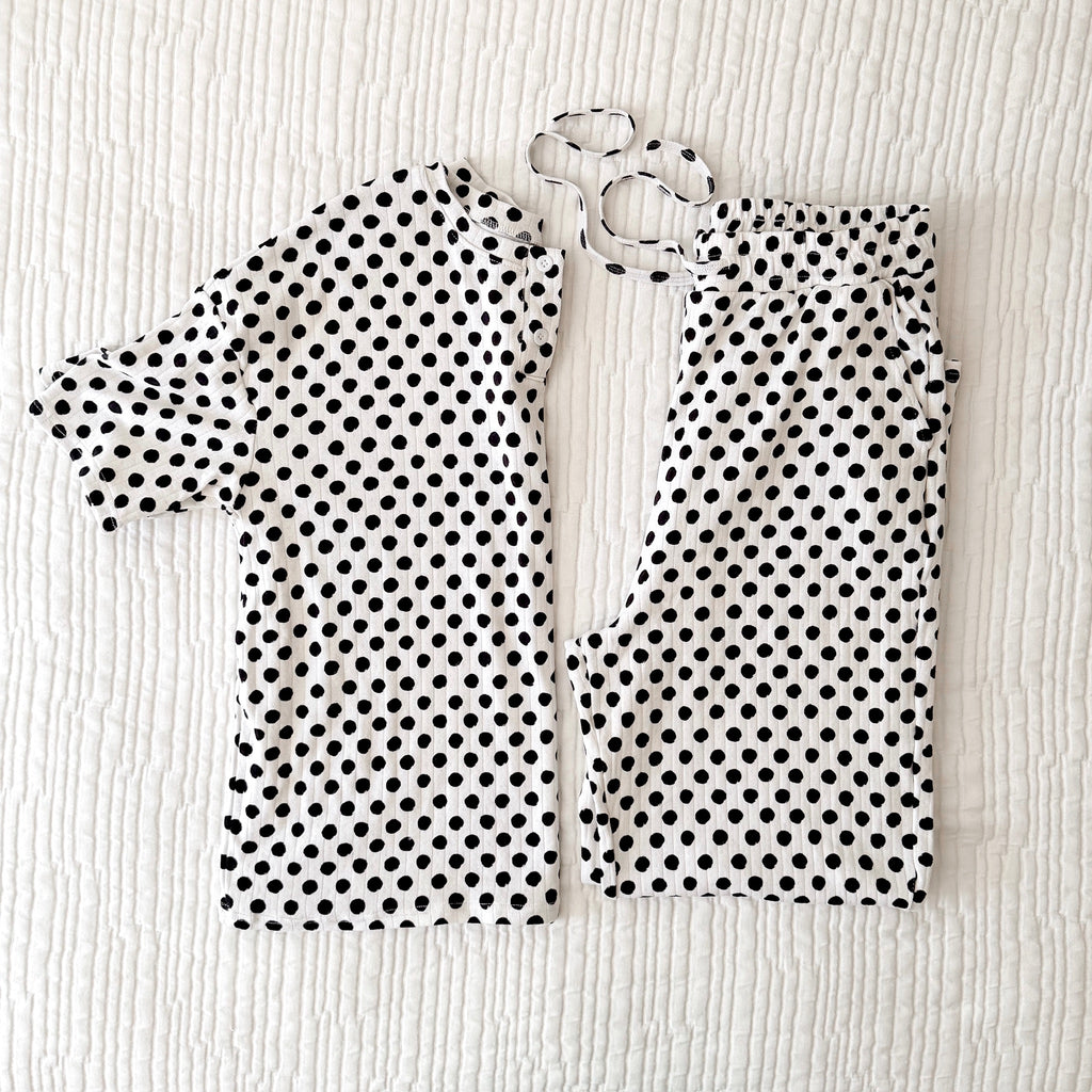 POLKA DOTS • women's pointelle pajama set