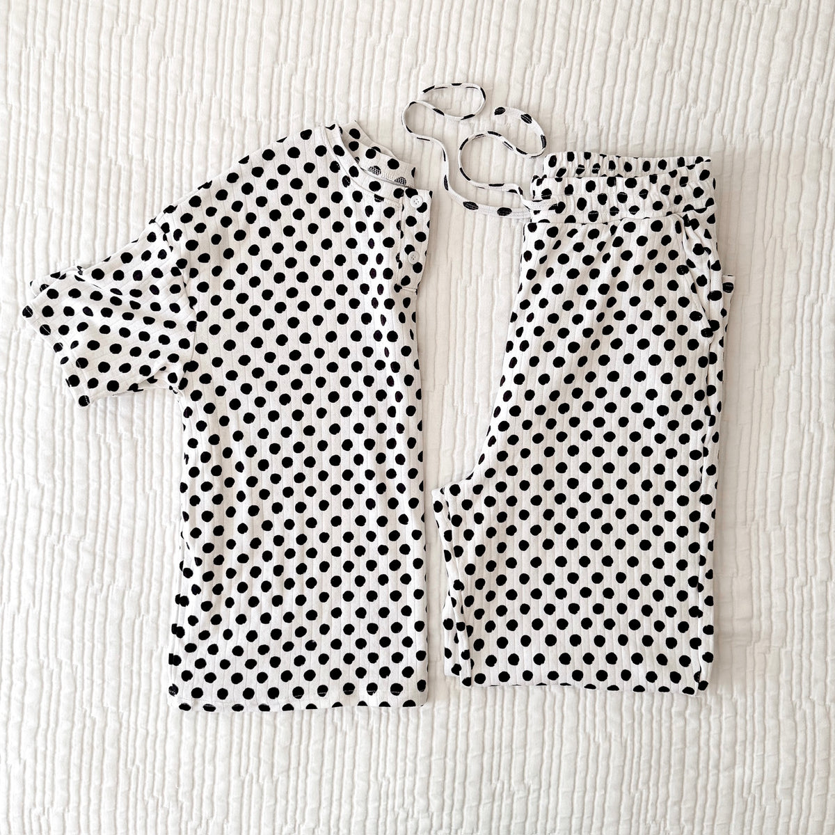 POLKA DOTS • women's pointelle pajama set