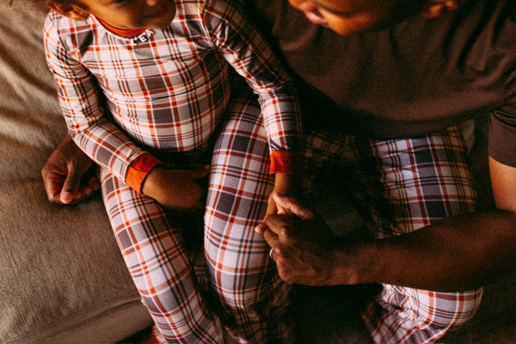 AUTUMN PLAID • kids bamboo pajama set