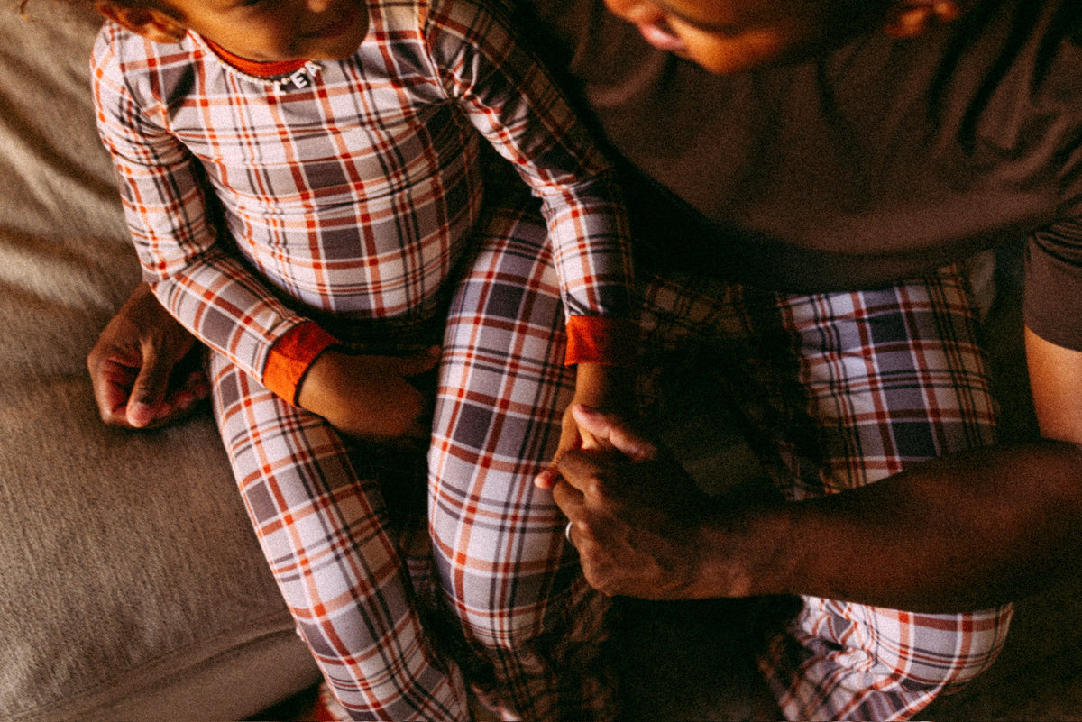 AUTUMN PLAID • kids bamboo pajama set
