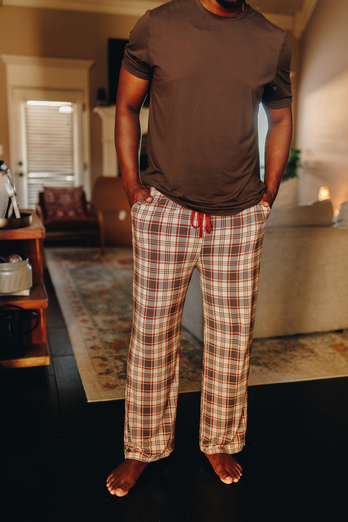 AUTUMN PLAID • men's bamboo pajama pant (unisex)