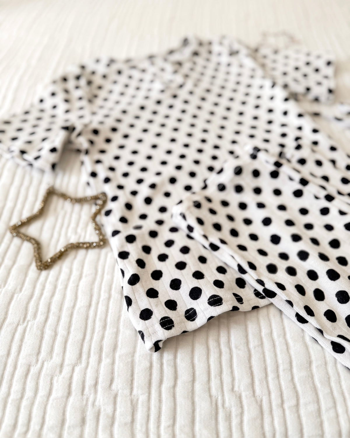 POLKA DOTS • pointelle pajama set (kids + youth)