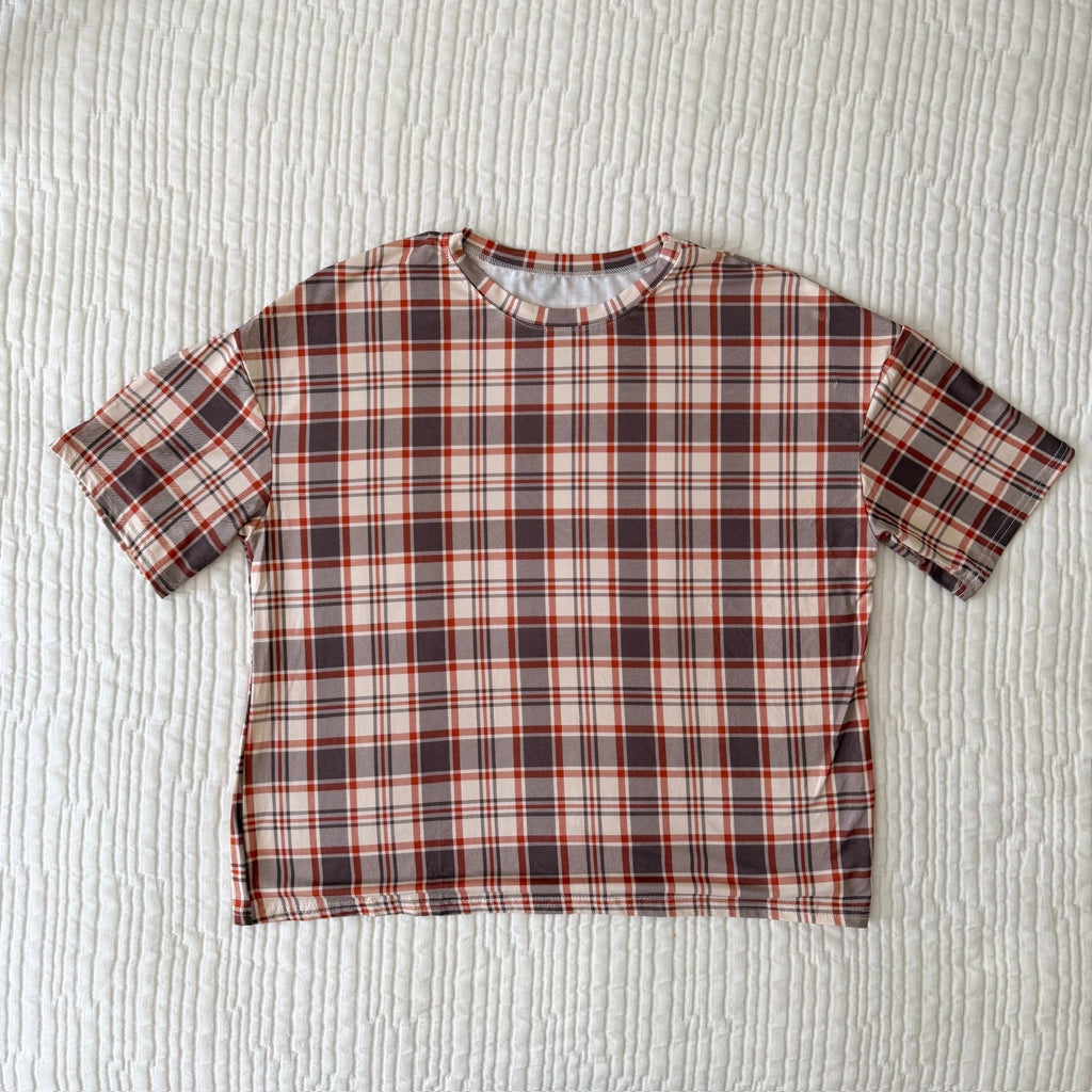 AUTUMN PLAID • bamboo boxy pajama set (women + youth)