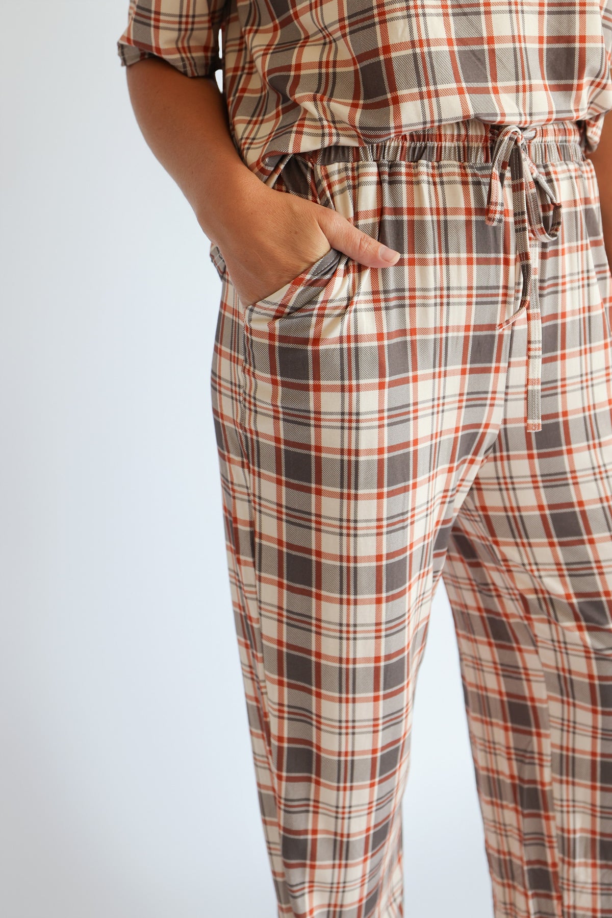 AUTUMN PLAID • bamboo boxy pajama set (women + youth)