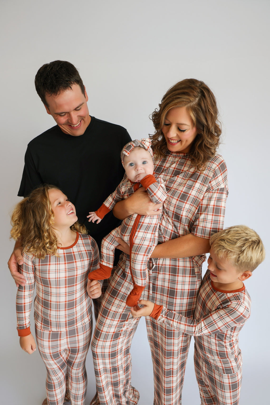 AUTUMN PLAID • kids bamboo pajama set