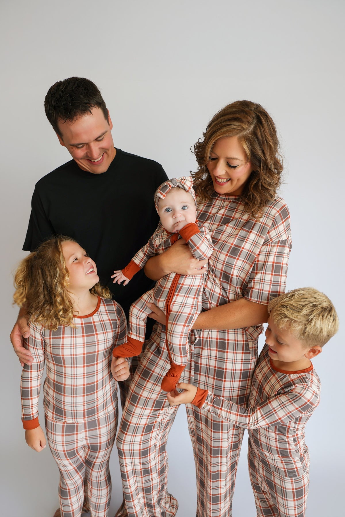 AUTUMN PLAID • kids bamboo pajama set