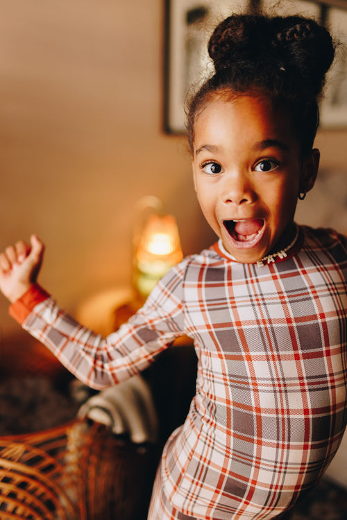 AUTUMN PLAID • kids bamboo pajama set