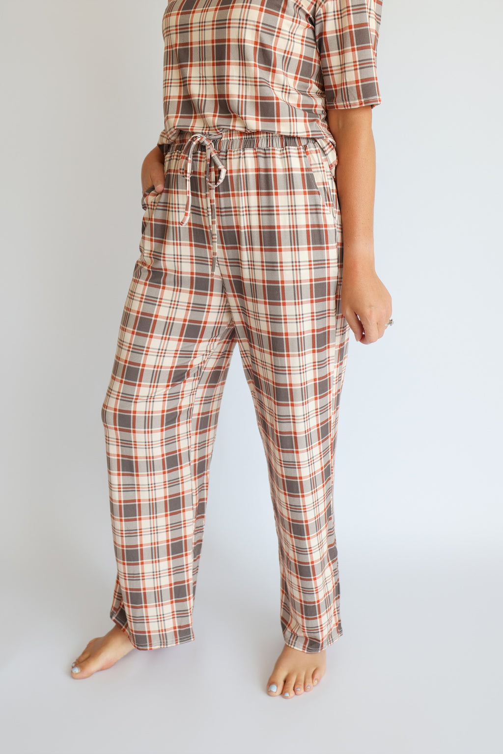 AUTUMN PLAID • bamboo boxy pajama set (women + youth)