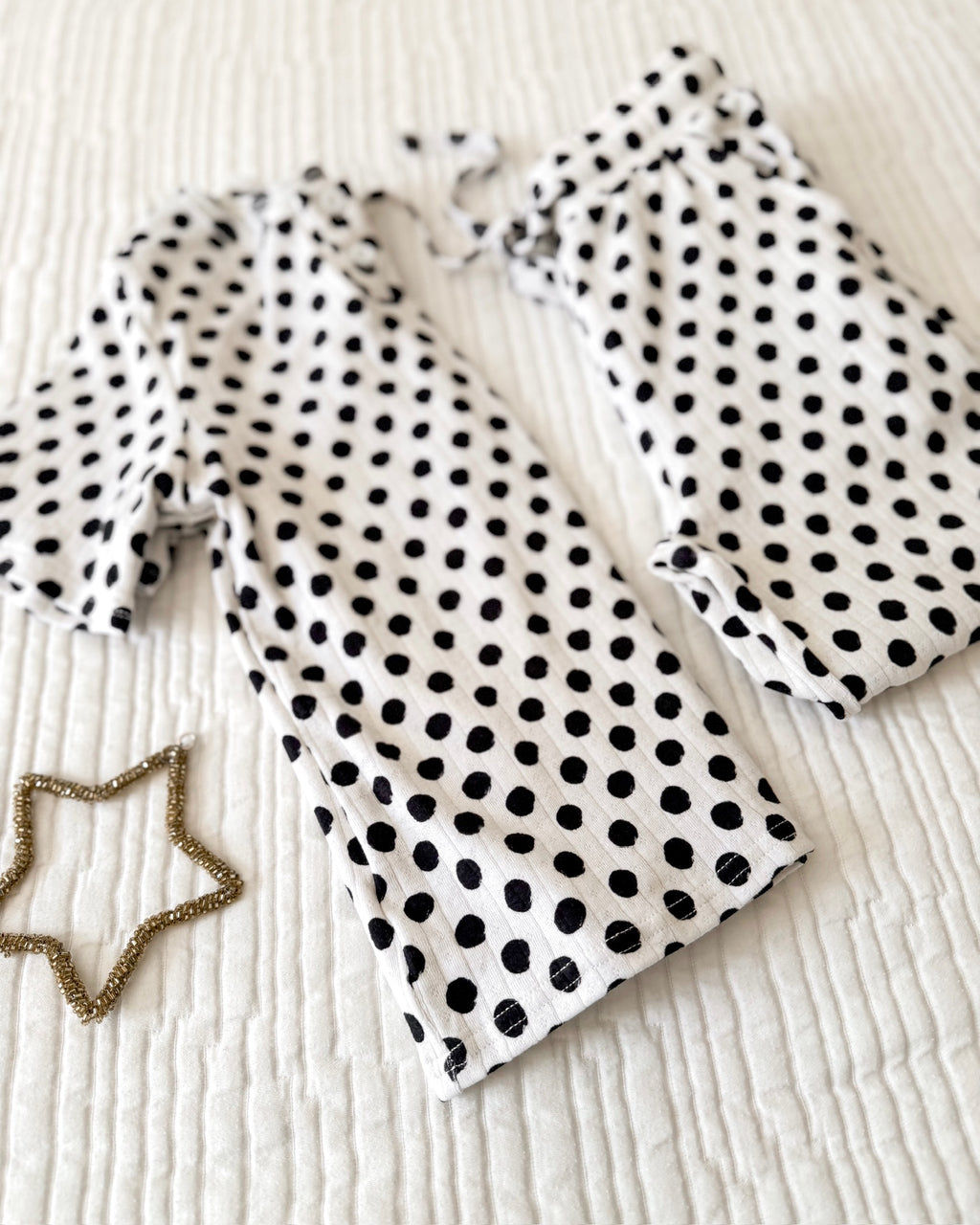 POLKA DOTS • pointelle pajama set (kids + youth)