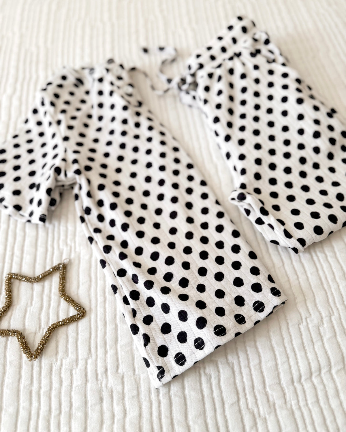 POLKA DOTS • pointelle pajama set (kids + youth)