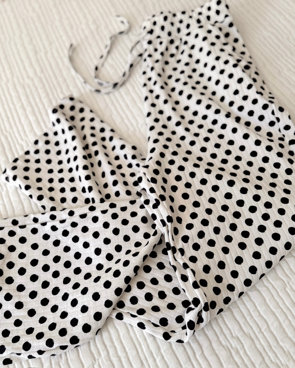 POLKA DOTS • women's pointelle pajama set