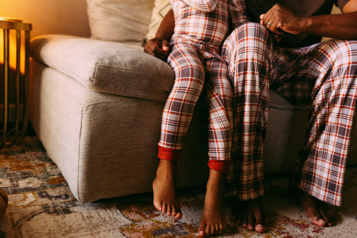 AUTUMN PLAID • kids bamboo pajama set