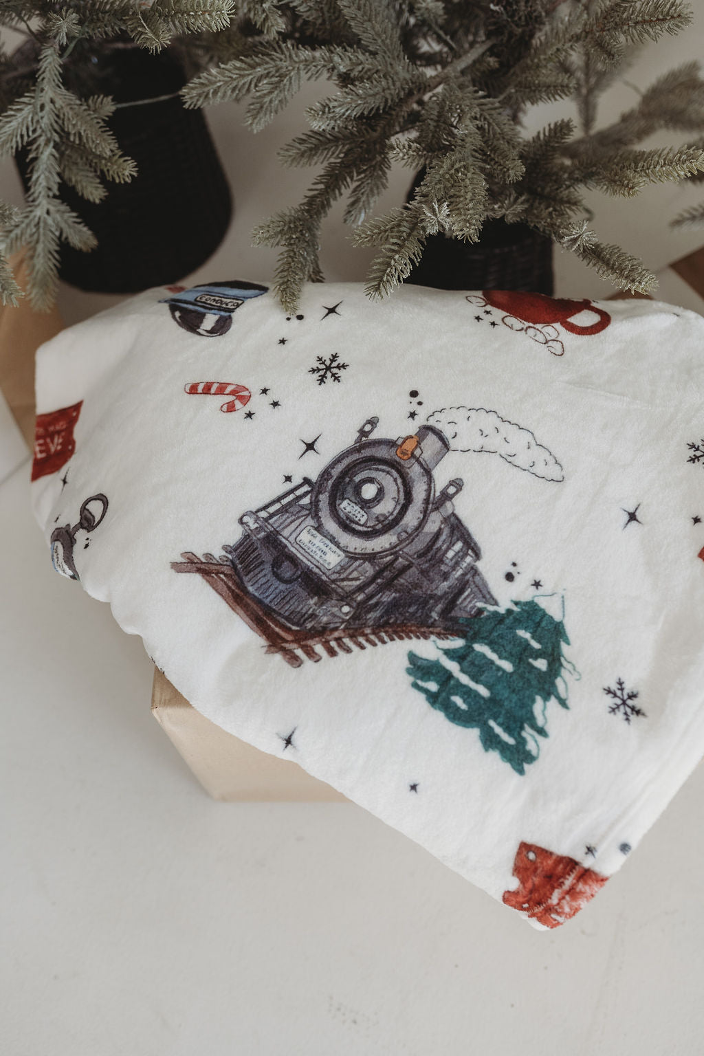CHRISTMAS TRAIN • women's bamboo boxy pajama set