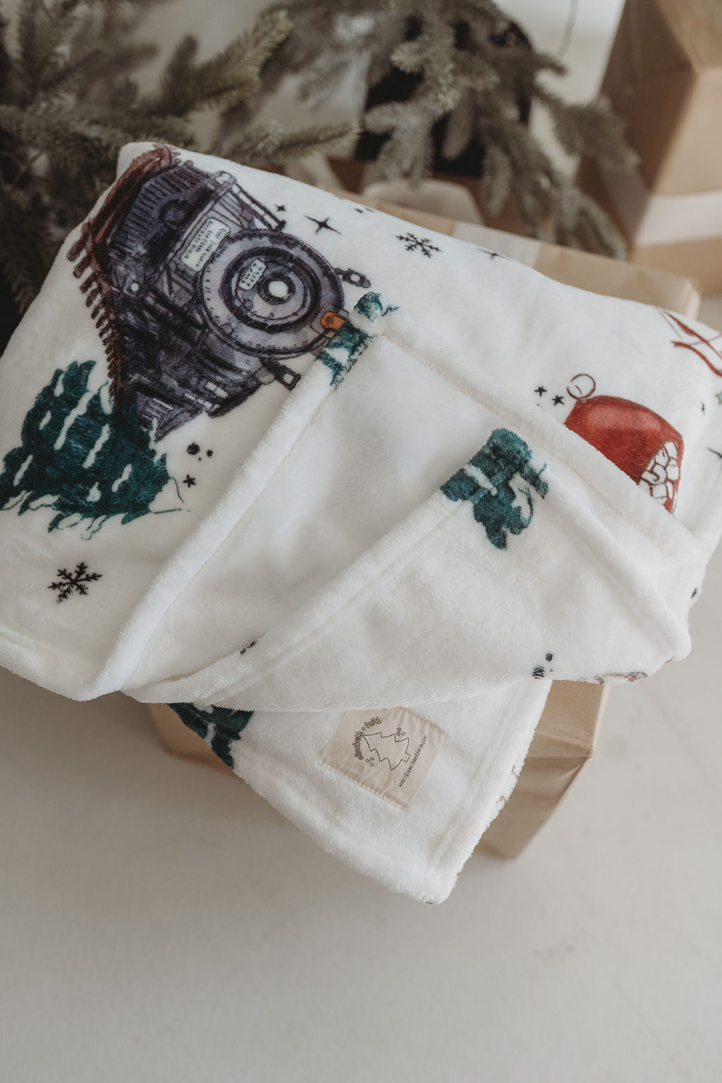 CHRISTMAS TRAIN • women's bamboo boxy pajama set