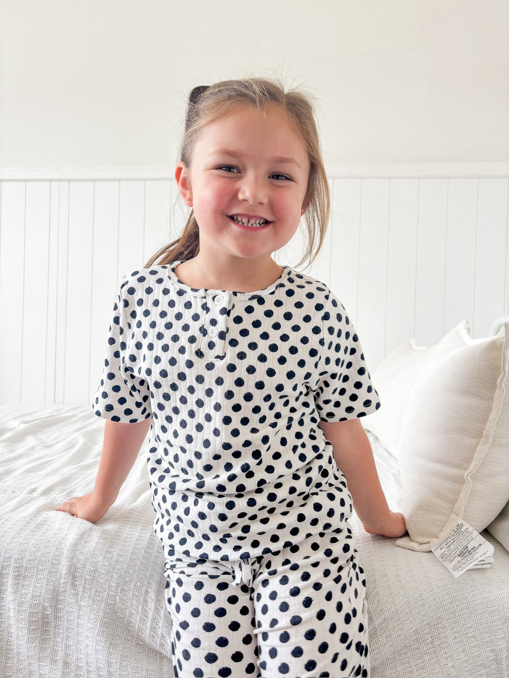POLKA DOTS • pointelle pajama set (kids + youth)