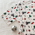 CHRISTMAS TRAIN • women's bamboo boxy pajama set