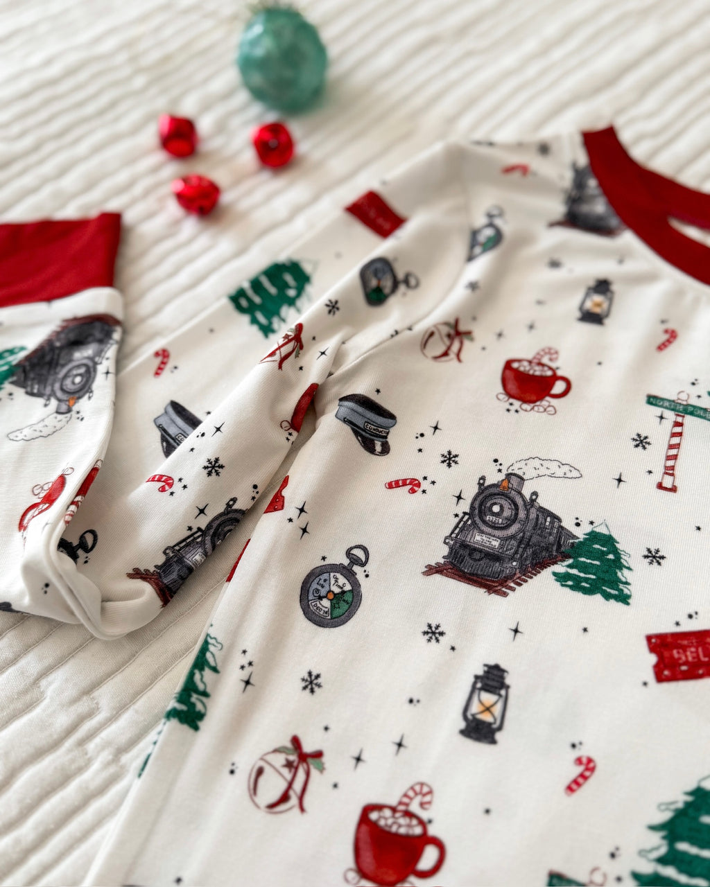 CHRISTMAS TRAIN • kids bamboo pajama set
