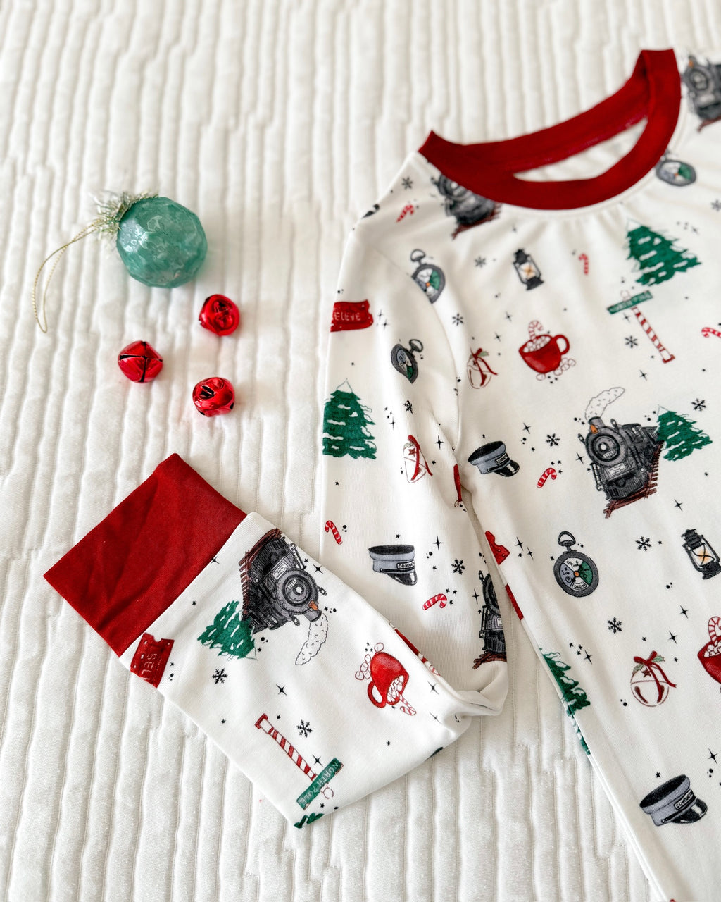 CHRISTMAS TRAIN • kids bamboo pajama set