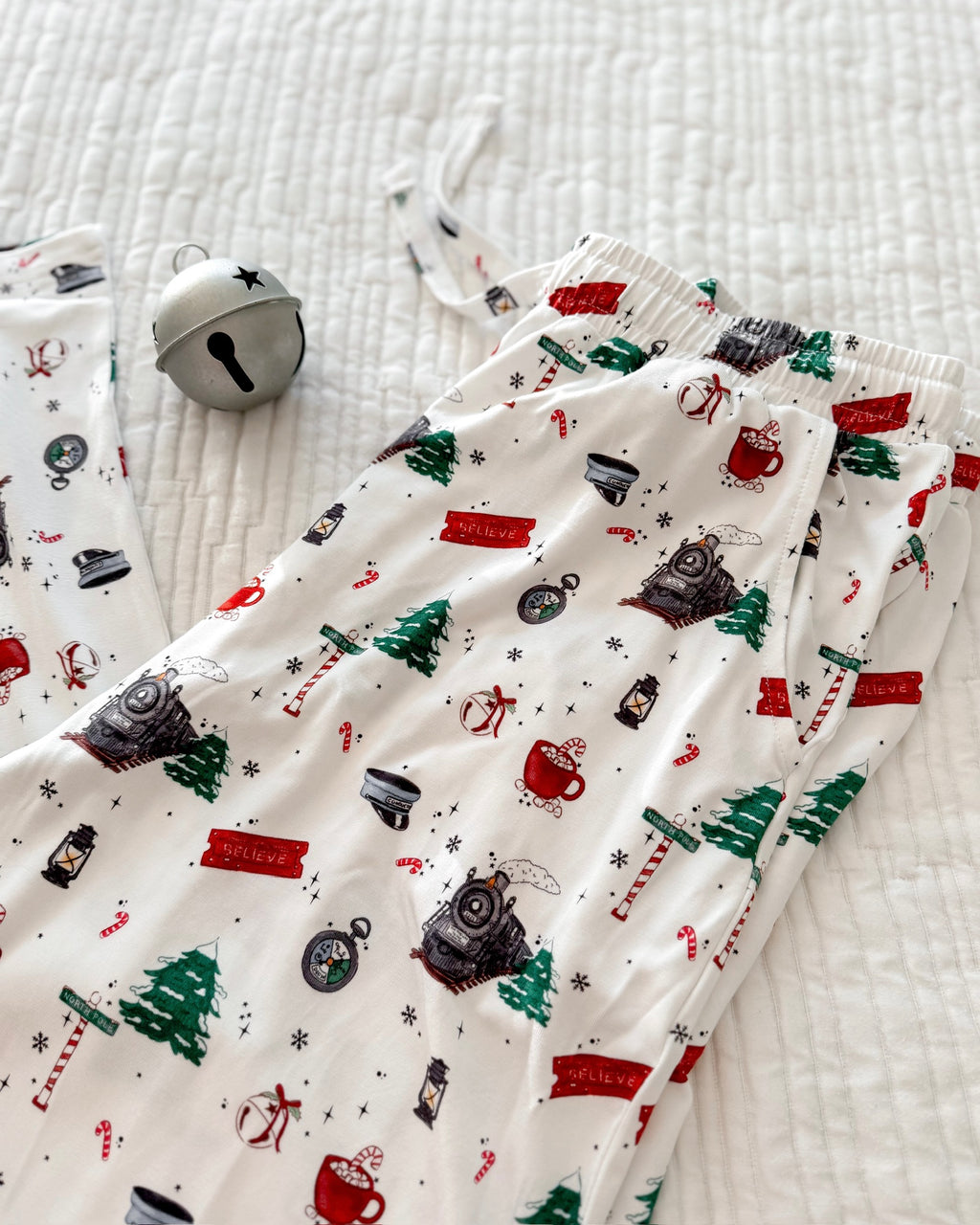 CHRISTMAS TRAIN • women's bamboo boxy pajama set
