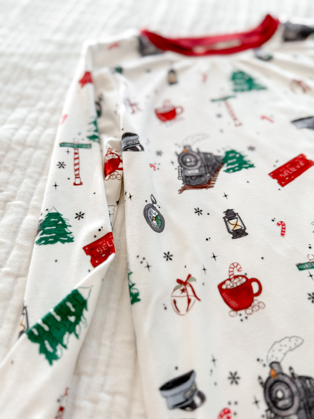 CHRISTMAS TRAIN • kids bamboo pajama set