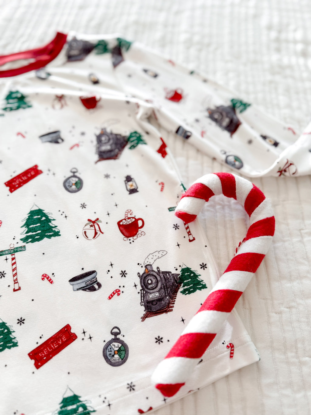 CHRISTMAS TRAIN • kids bamboo pajama set