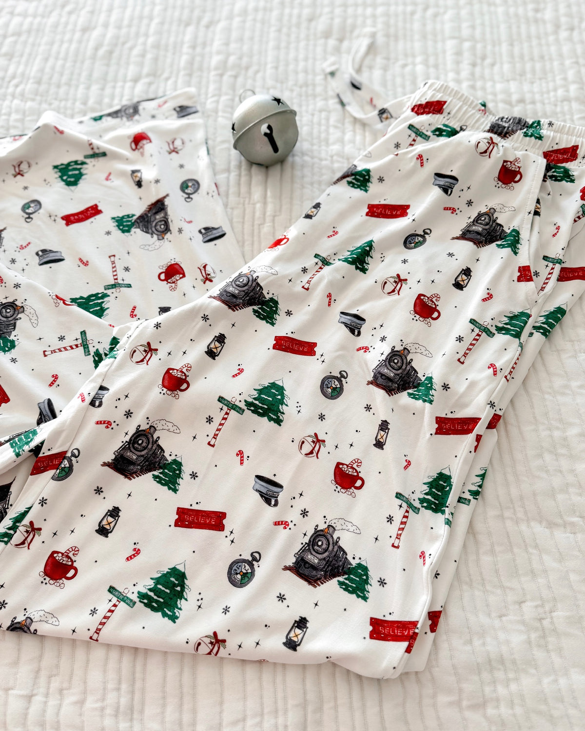CHRISTMAS TRAIN • women's bamboo boxy pajama set