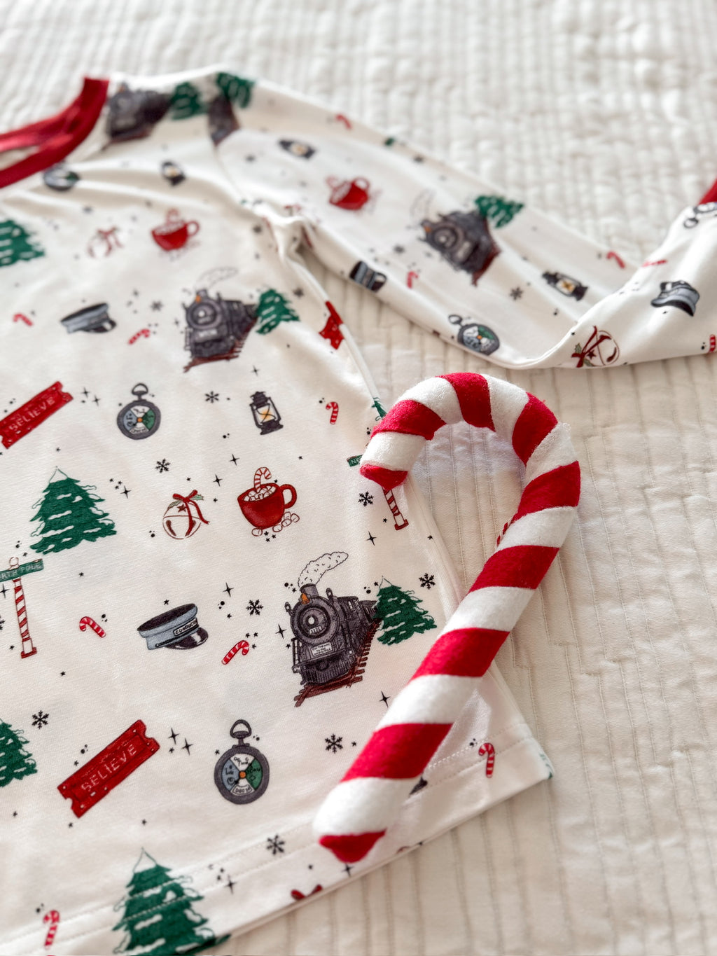 CHRISTMAS TRAIN • kids bamboo pajama set